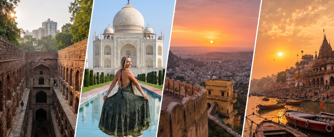 8 Days Luxury Golden Triangle with Varanasi